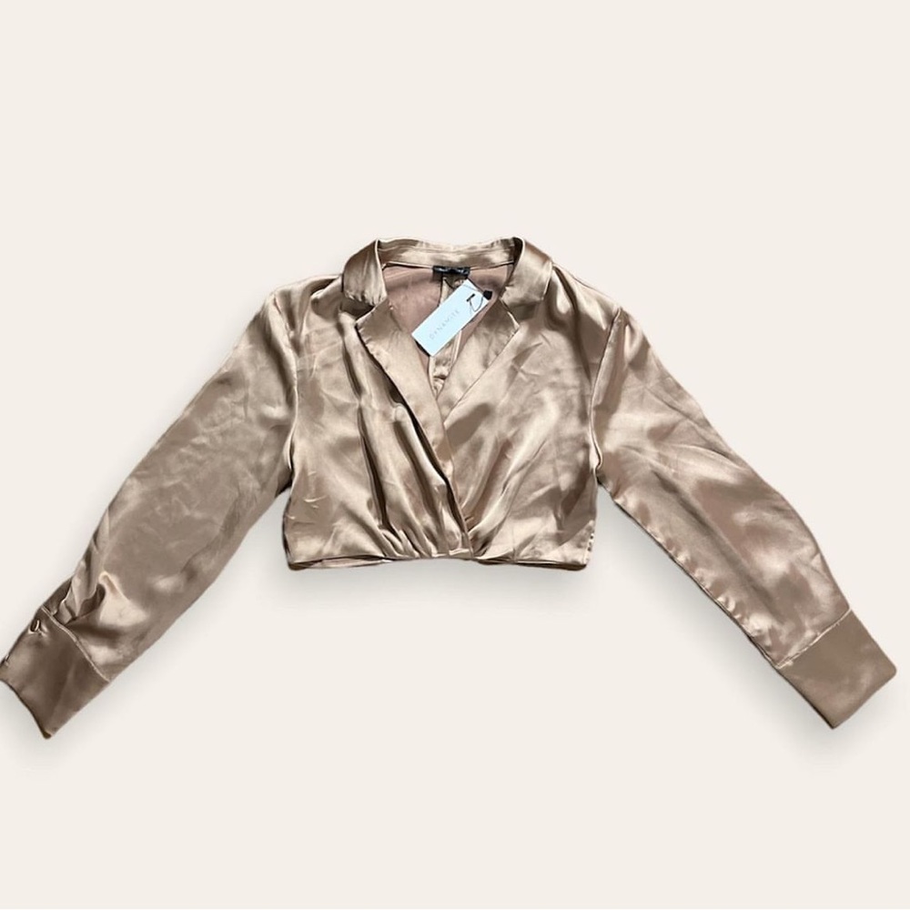 Cropped Satin Blouse